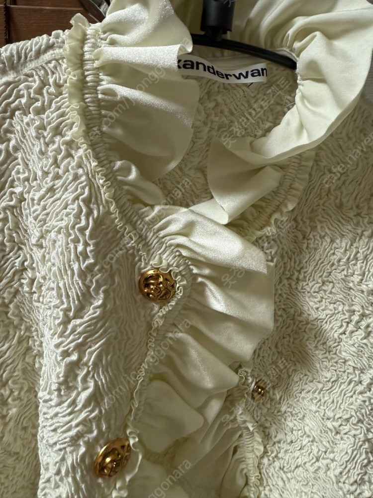 ALEXANDERWANG 스모크 러플 엣지 자켓--6