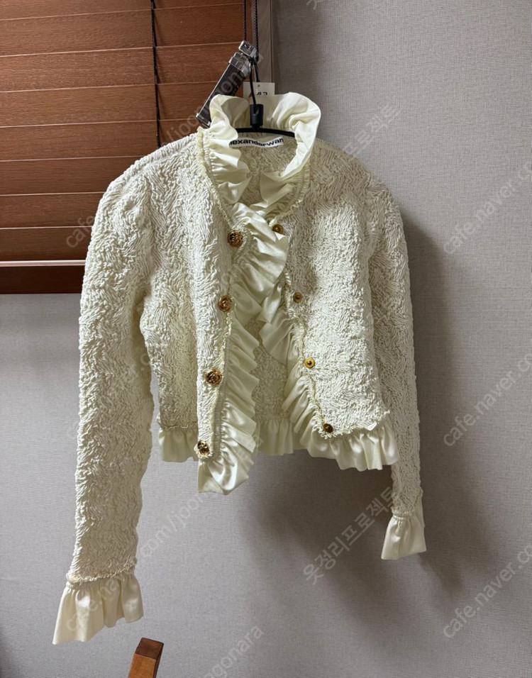 ALEXANDERWANG 스모크 러플 엣지 자켓--7