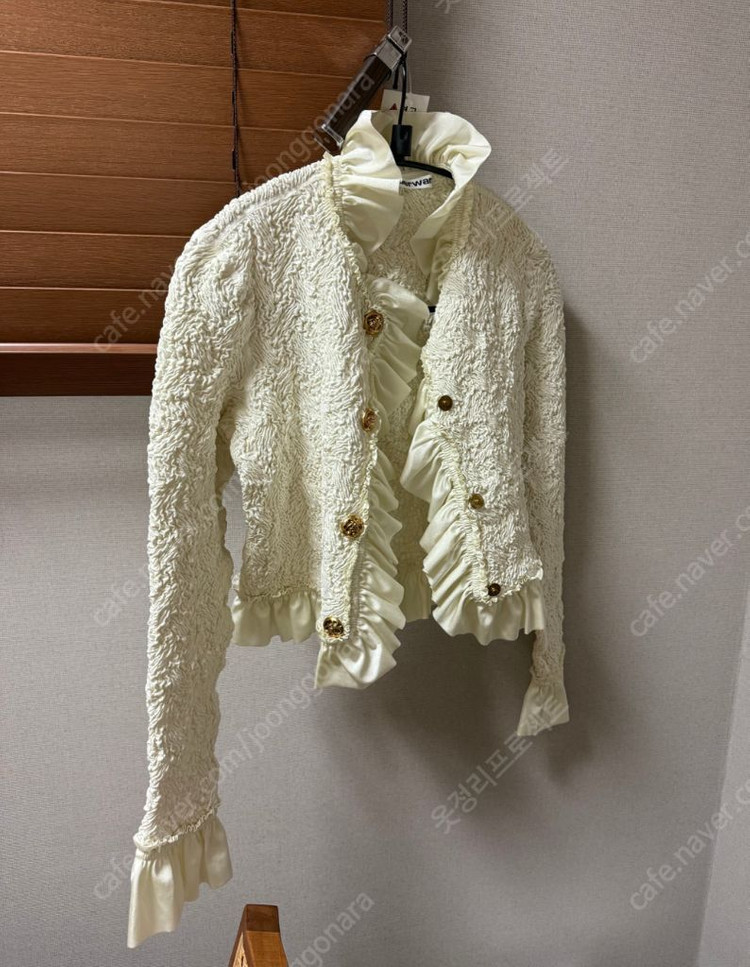 ALEXANDERWANG 스모크 러플 엣지 자켓--3