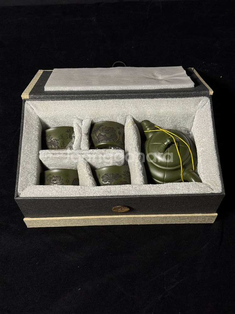 1988년 세계도예박람회 금상 진상품 녹자사 자사호세트--1