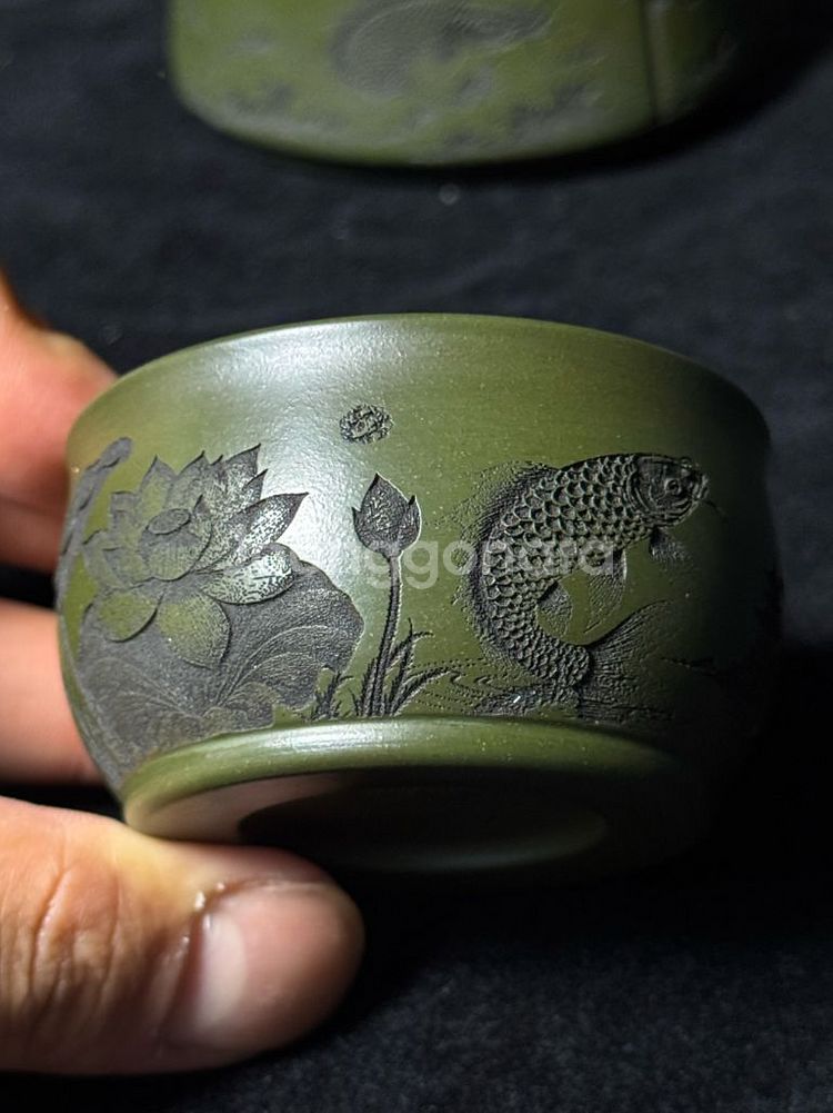 1988년 세계도예박람회 금상 진상품 녹자사 자사호세트--9