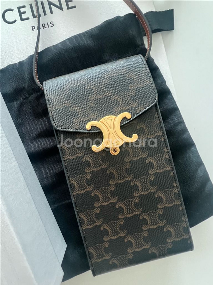 셀린느 트리옹프 캔버스 휴대용 파우치--1