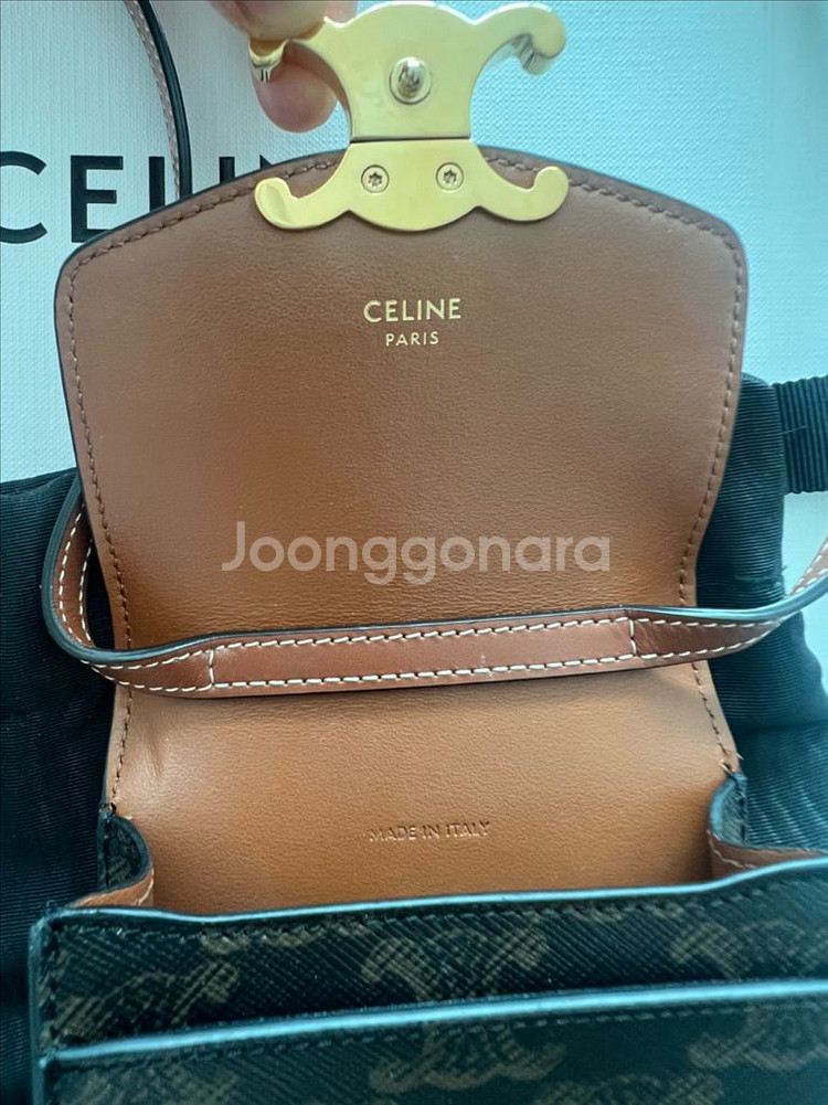 셀린느 트리옹프 캔버스 휴대용 파우치--3