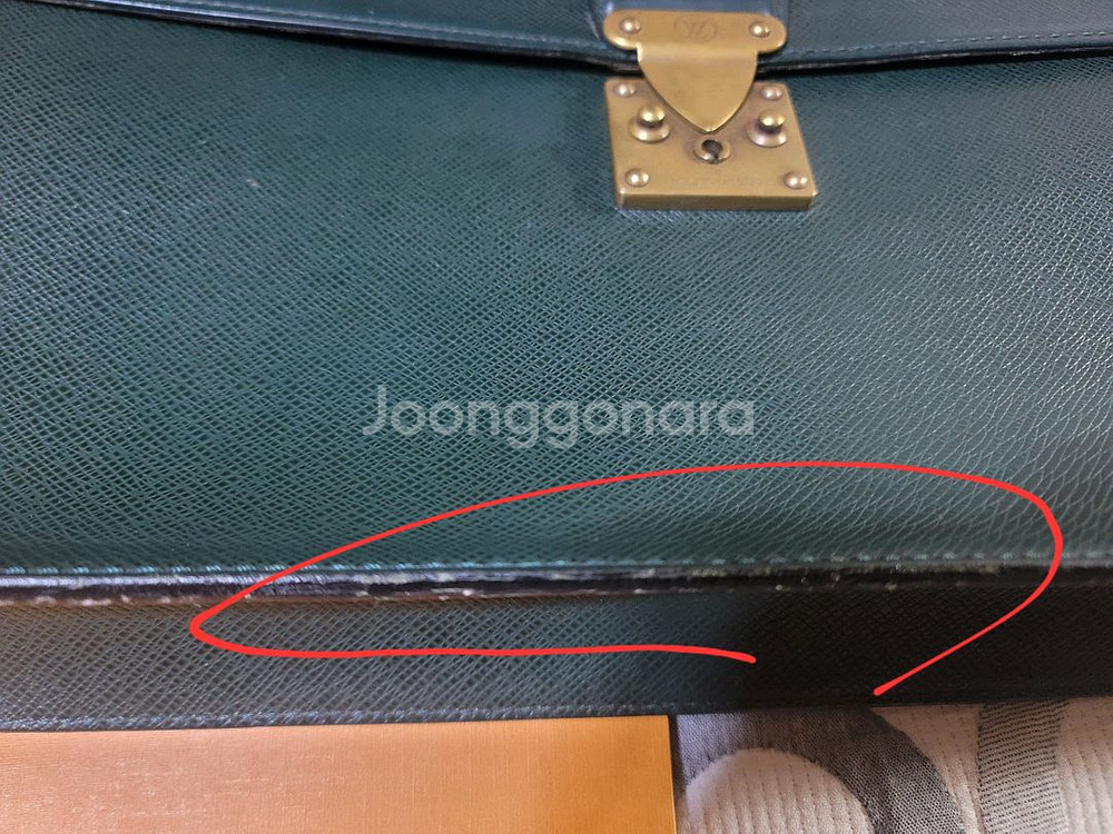 루이비통 정품 가죽 서류 가방 남성용 브리프케이스--6