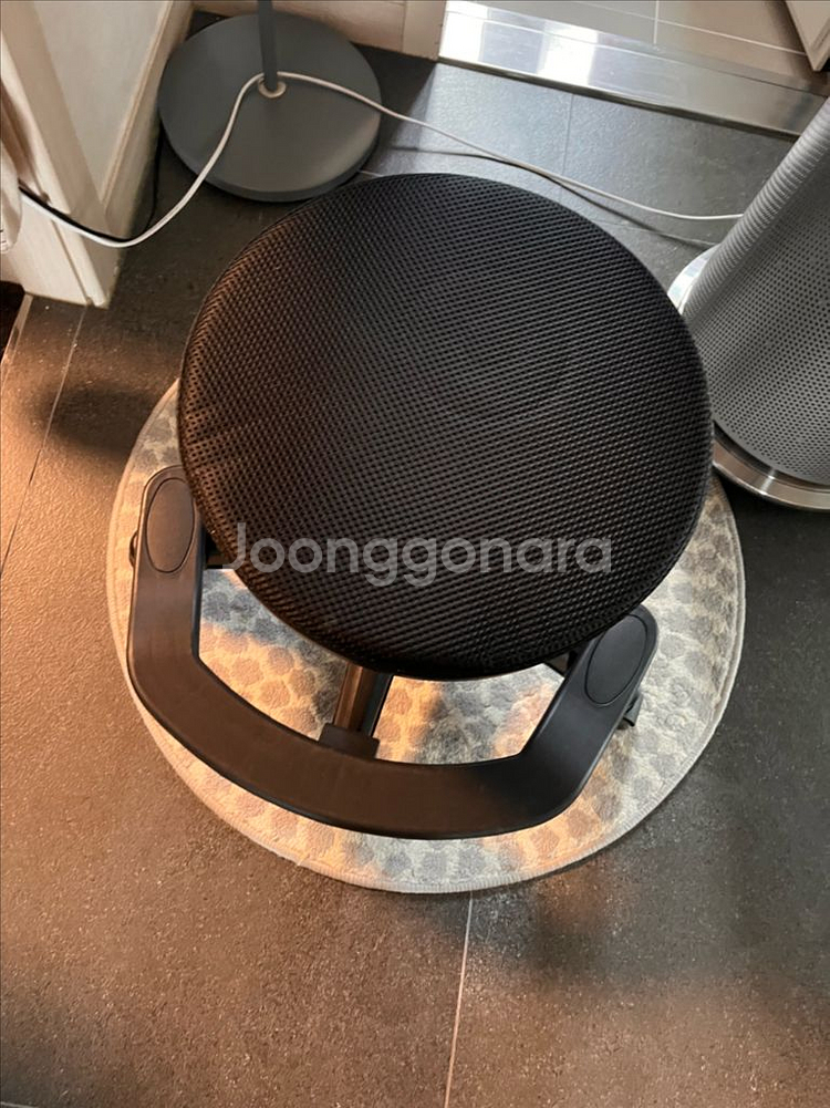 블랙 원형 보조 스툴 의자--4