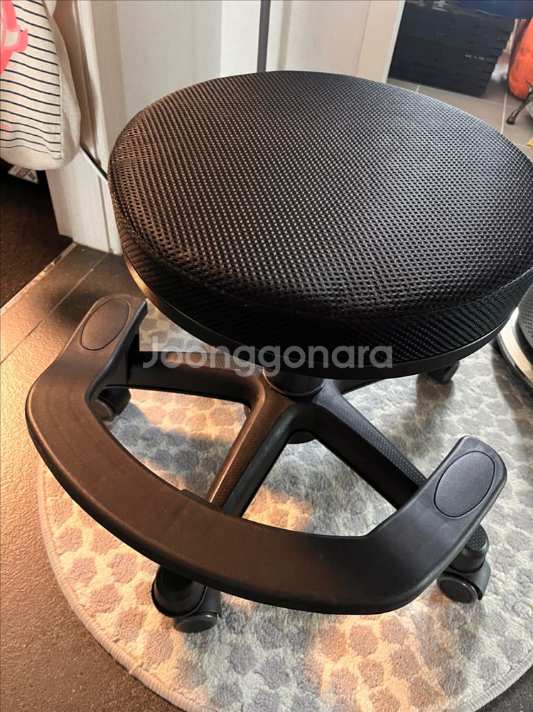 블랙 원형 보조 스툴 의자--3