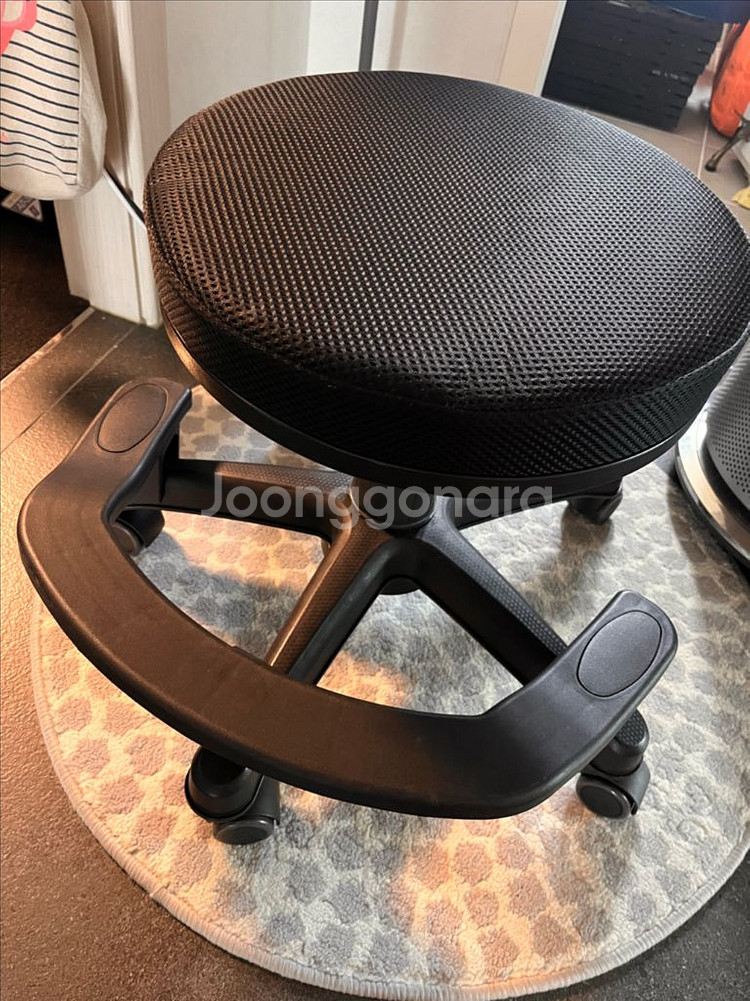 블랙 원형 보조 스툴 의자--5