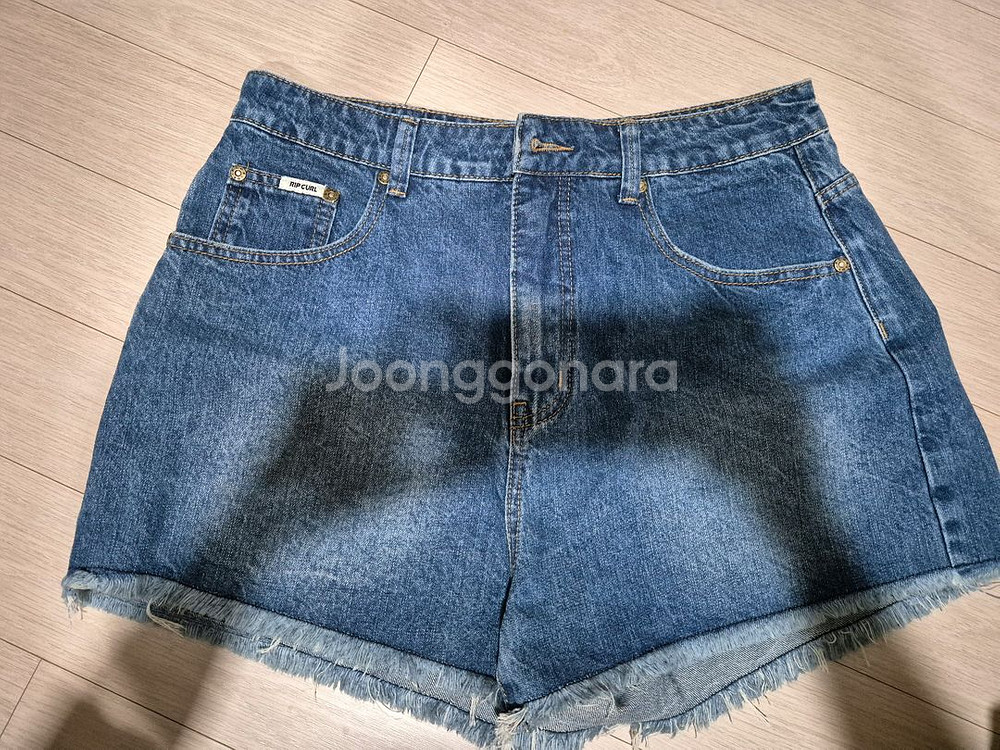 립컬 데님 반바지--0