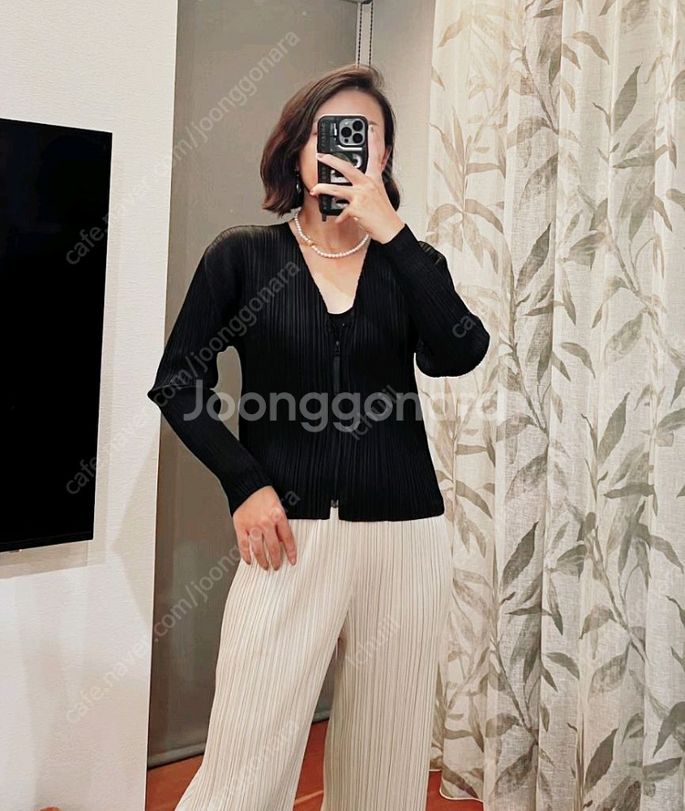 플리츠플리즈 집업 자켓,가디건--0