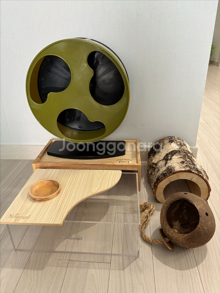 햄스터 자연주의 용품(사일런트휠,은신처,터널,나무데크)--0