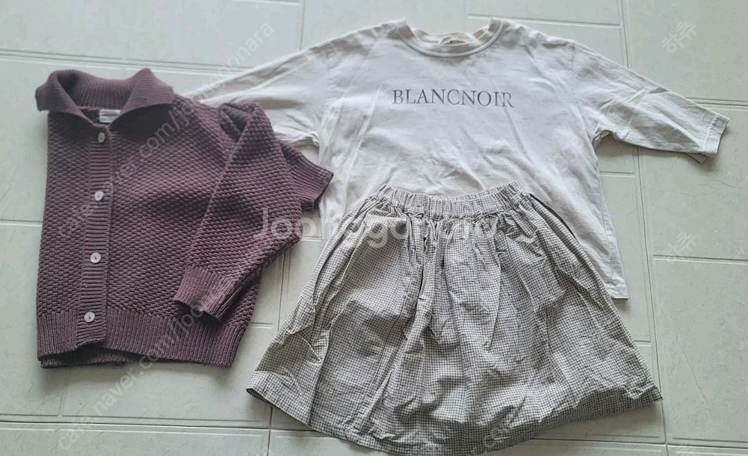 여아 가디건+티+치마 S--5