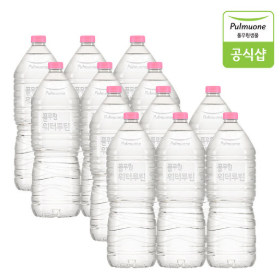 풀무원 워터루틴 생수 2리터 12개, 물티슈