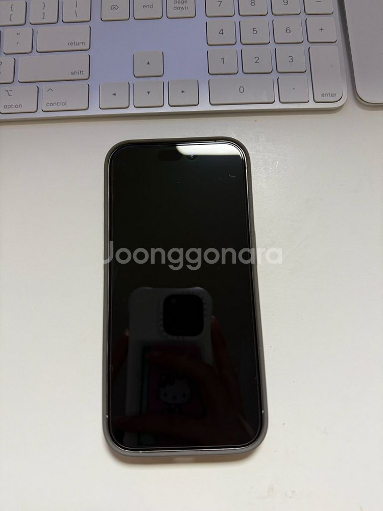 미국판) 아이폰 15Pro 256GB 화이트 + 케이스--1
