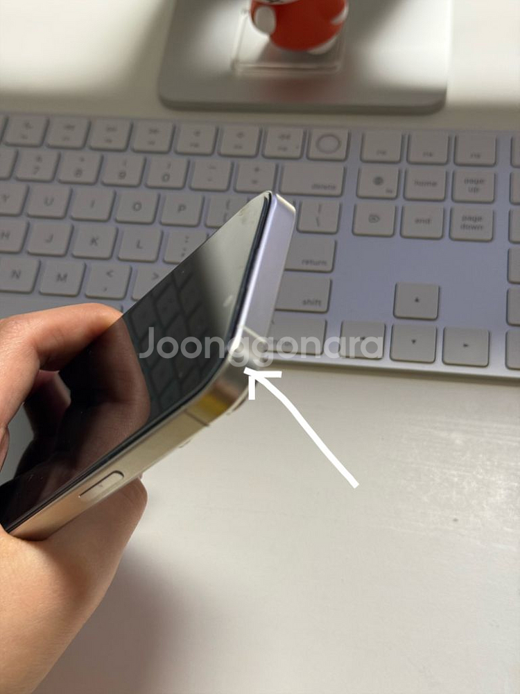 미국판) 아이폰 15Pro 256GB 화이트 + 케이스--3