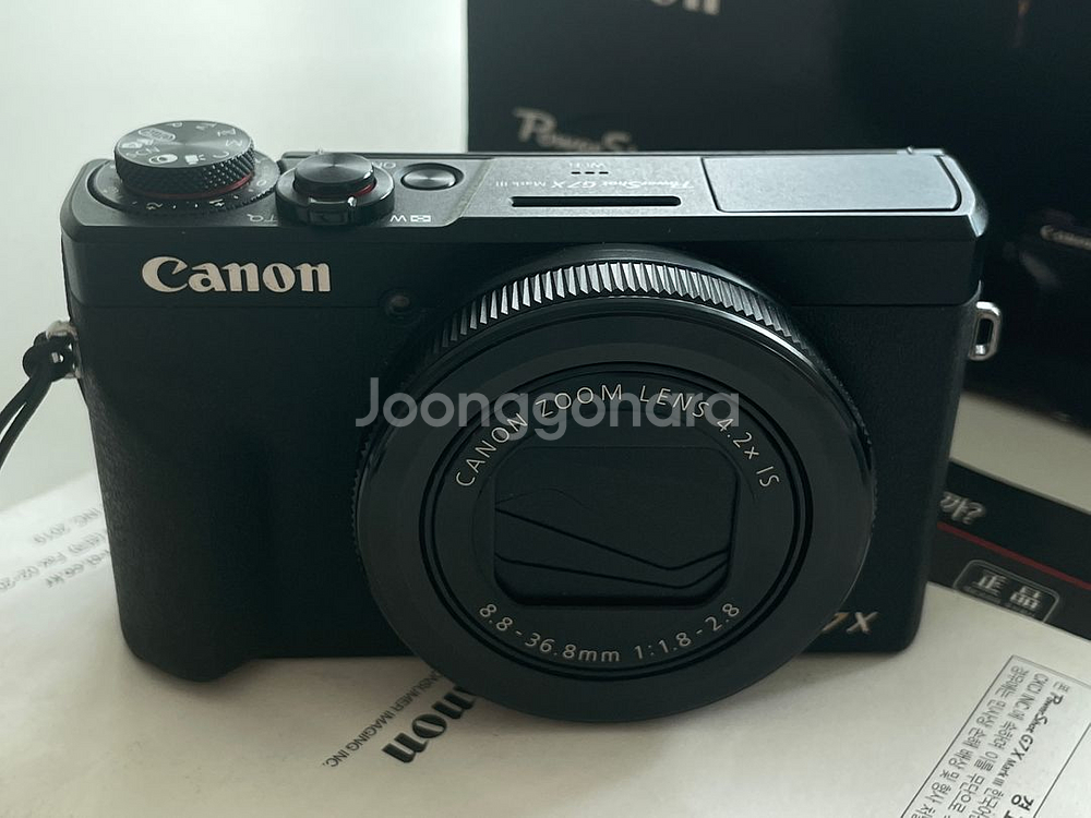캐논 g7x mark 3 블랙 풀박 민트급 팝니다--2