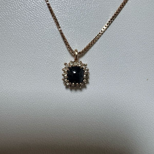 14K 블랙다이아 목걸이 다이아 목걸이 목걸이 금 로즈