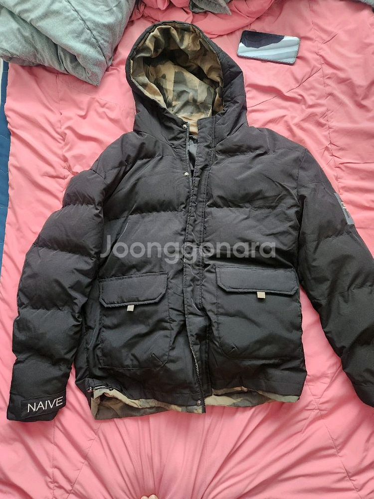 나이브 웰론 후드 패딩 점퍼 4xl 105사이즈--0