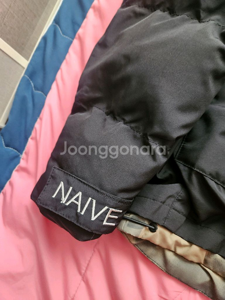 나이브 웰론 후드 패딩 점퍼 4xl 105사이즈--5