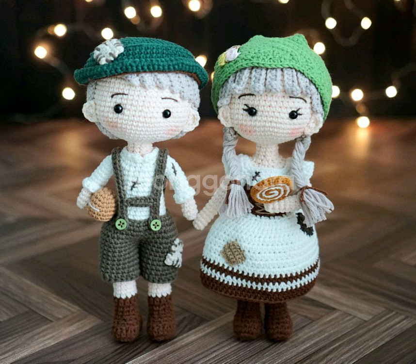 헨젤과 그레텔 손뜨개 인형 (계좌거래)--0