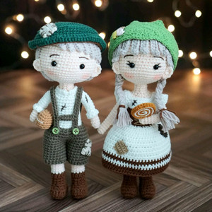 헨젤과 그레텔 손뜨개 인형 (계좌거래)