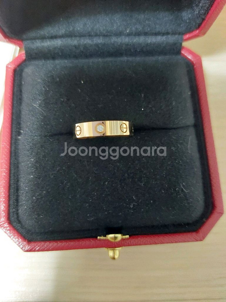 까르띠에 러브링 다이아1p 러브반지 18k반지--1