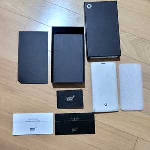몽블랑 정품 삼성 노트4 화이트 폰케이스 덮개형