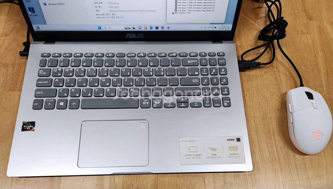 ASUS 15인치 라이젠7 3700u 사무용 노트북--2