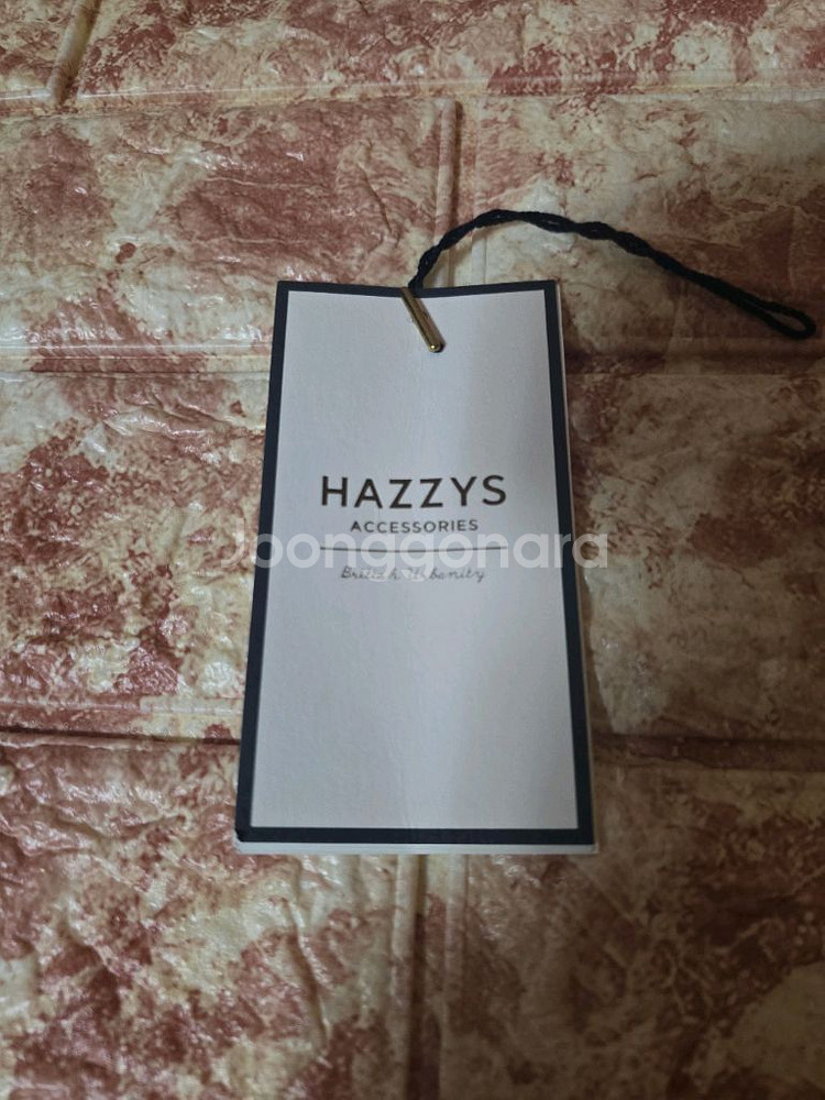 HAZZYS 헤지스 여자가방 블랙 체크배색 소가죽 토트--7