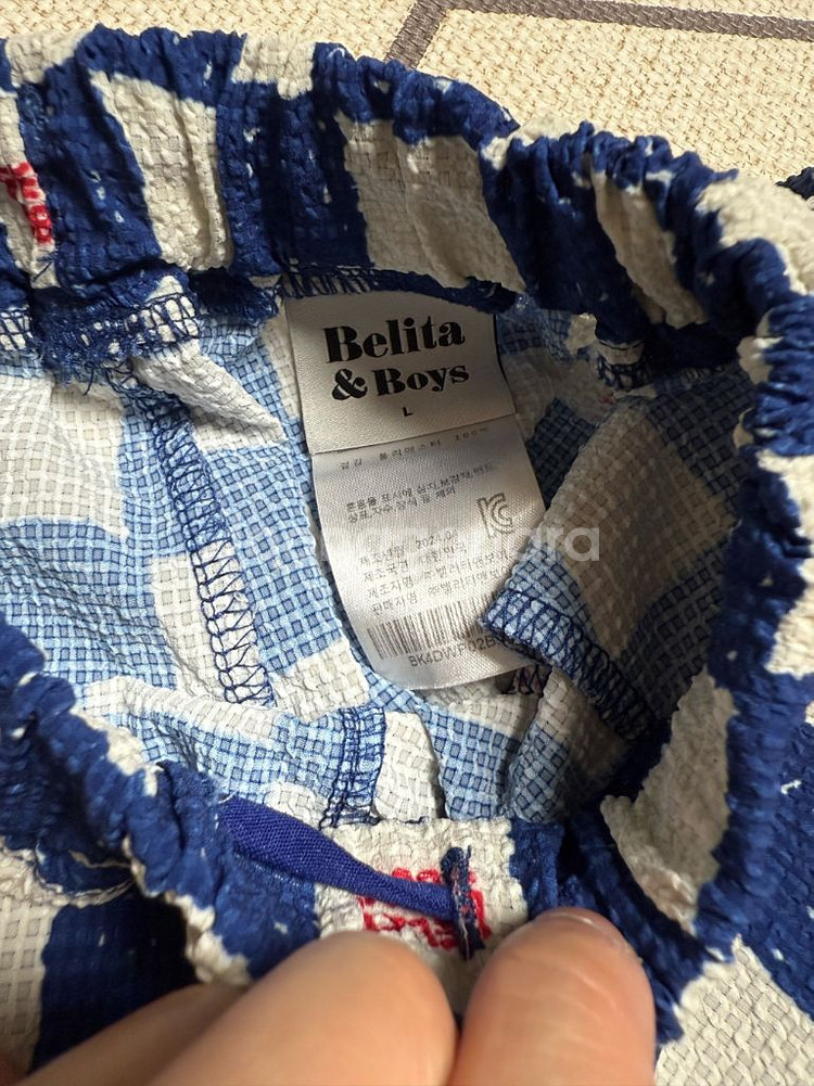 벨리타앤보이즈 폴리서커 크롭팬츠/사이즈 110/아기옷--5