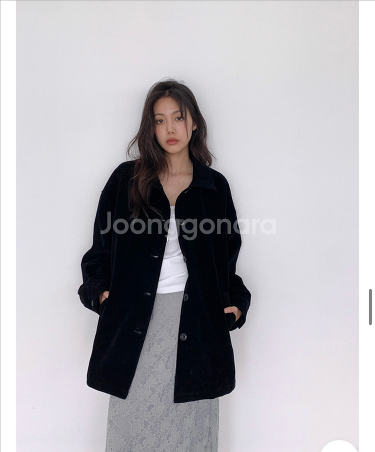 모렌트 오버핏 스웨이드자켓 세무코트 하프코트--2