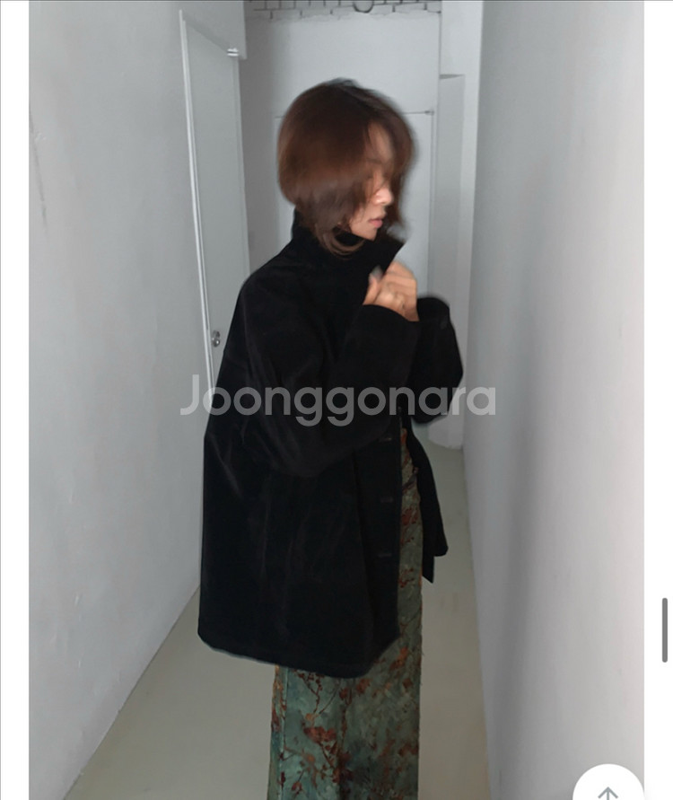 모렌트 오버핏 스웨이드자켓 세무코트 하프코트--5