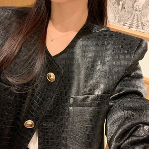 바이씨니 악어자켓 블랙