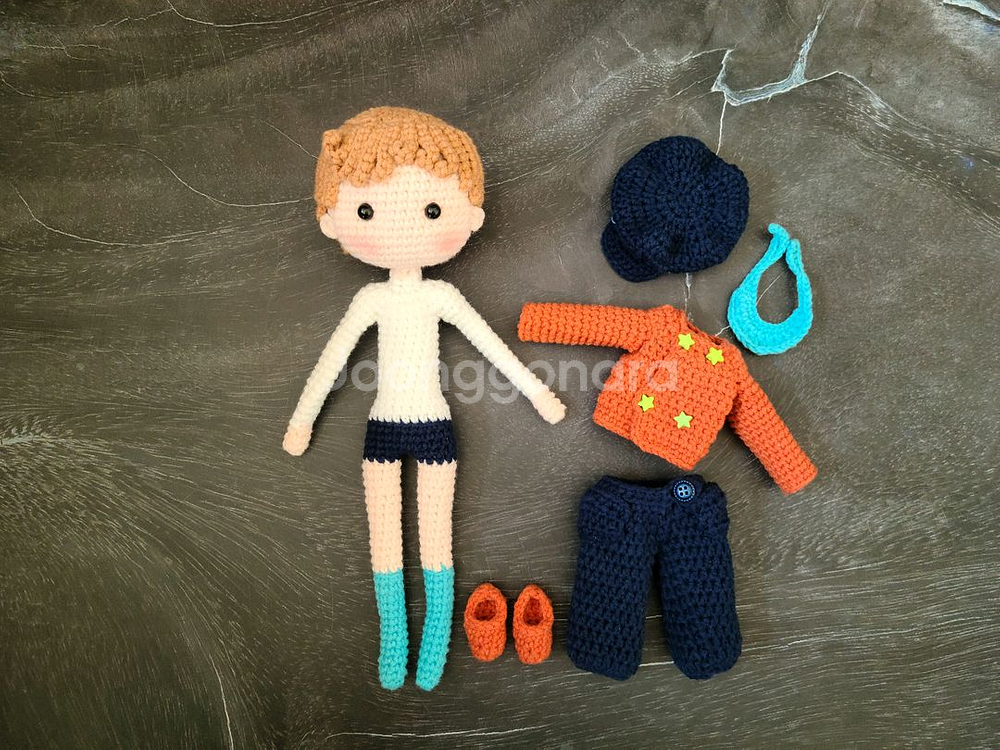 네덜란드 소년, 소녀 뜨개 인형 (계좌거래)--1
