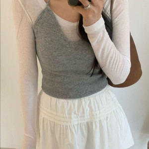 캐시 홀터넥 뷔스티에 그레이 새상품