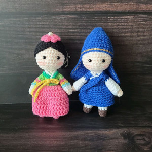 한복 도령, 아씨 손뜨개 키링 (계좌거래)