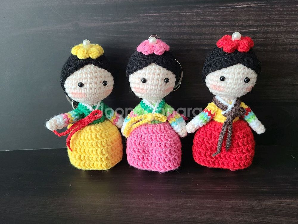 한복 도령, 아씨 손뜨개 키링 (계좌거래)--5