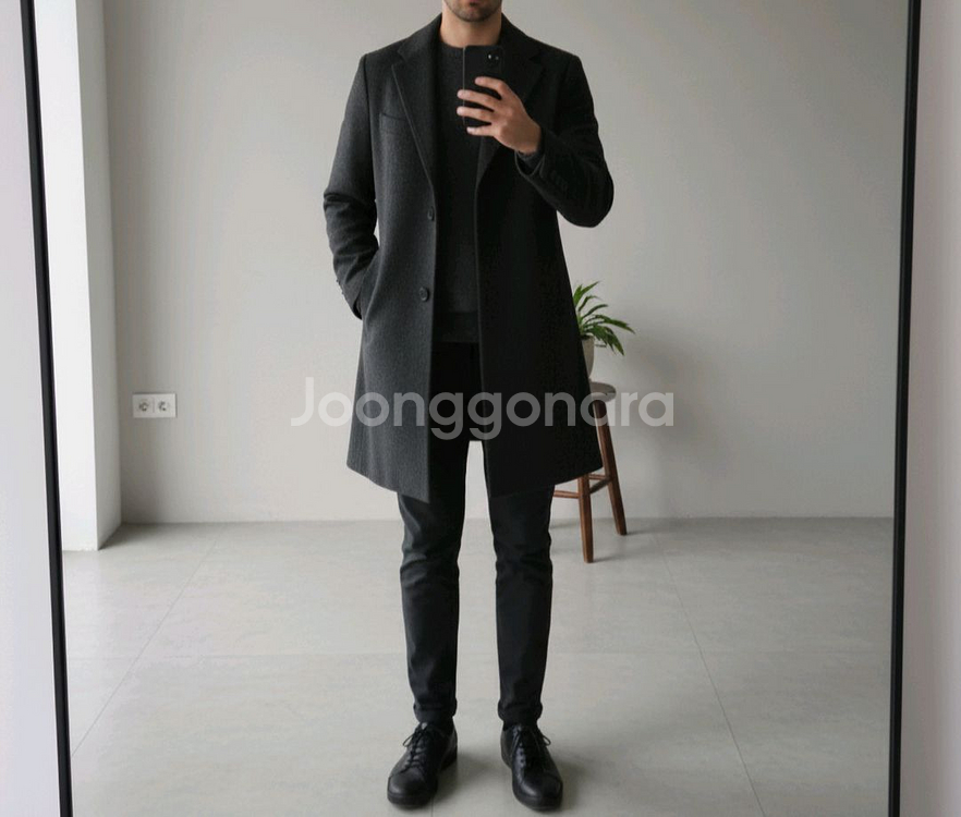 [M]피아첸차 캐시미어100% 롱코트--2