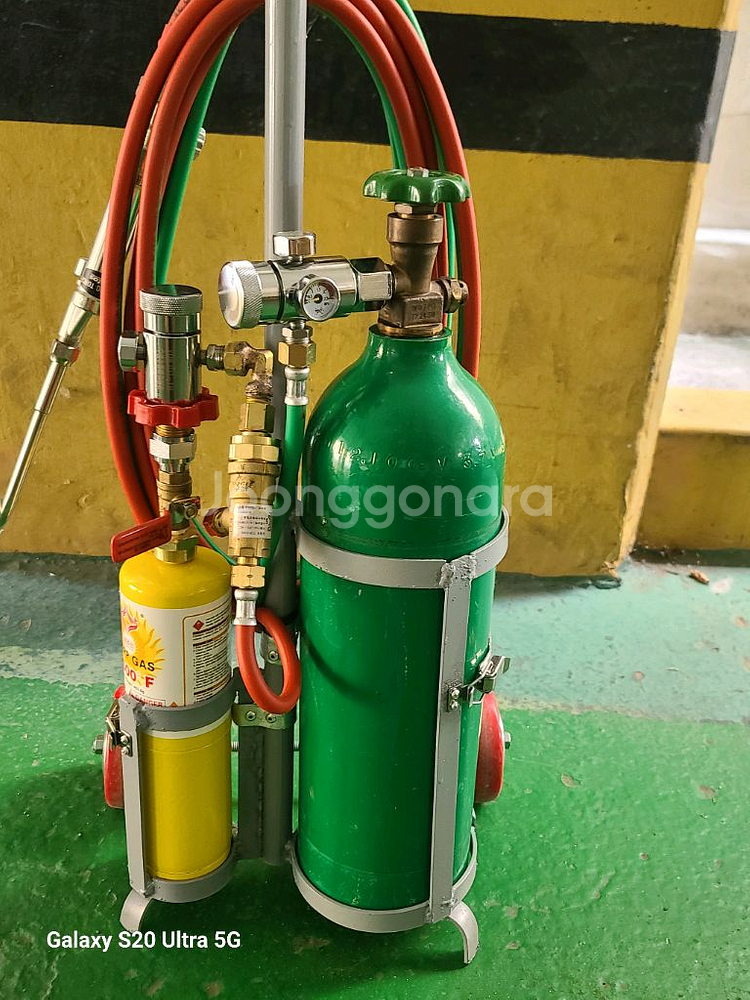 산소용접기 알미늄통 3.7리터--0