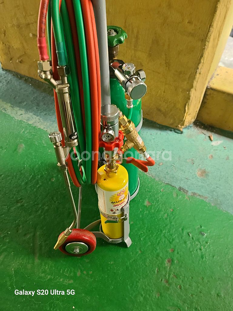 산소용접기 알미늄통 3.7리터--3