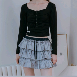 모이페어 셔링 버튼 스퀘어 탑 새상품