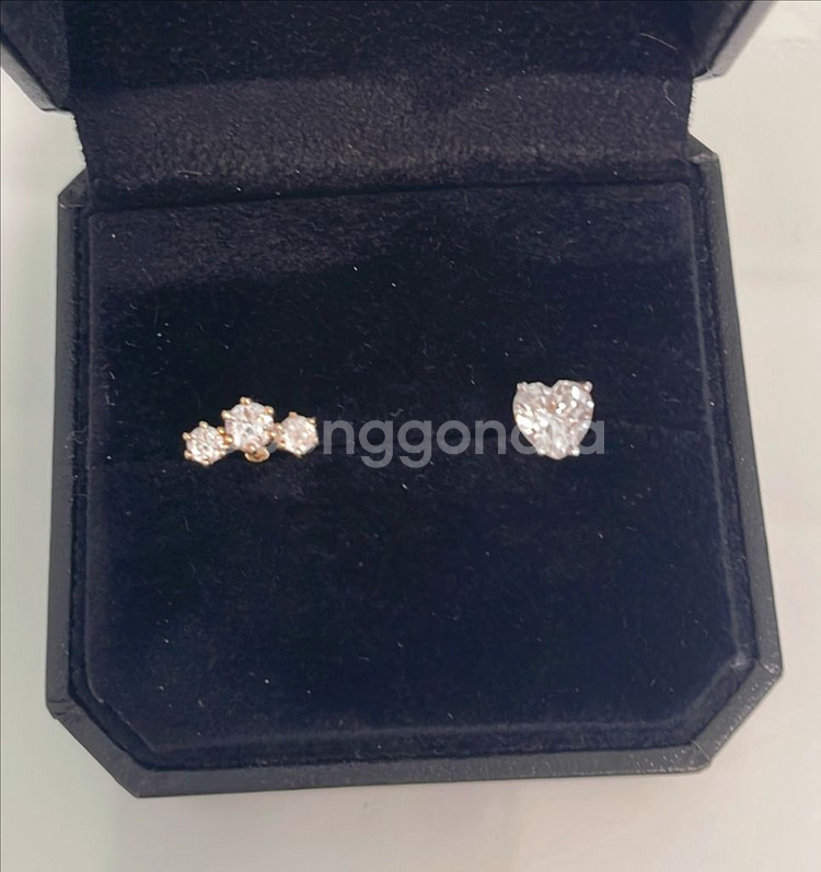 14k 모이사나이트 하트 1캐럿 피어싱 외1종(새상품)--3