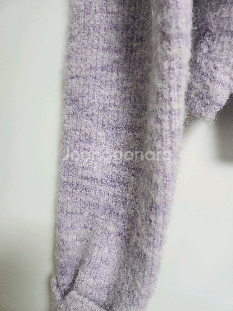 앤더슨벨 루아 알파카 데미지드 가디건 라벤더 퍼플--7