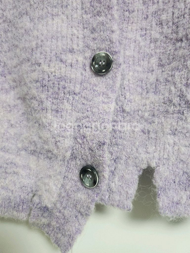 앤더슨벨 루아 알파카 데미지드 가디건 라벤더 퍼플--14