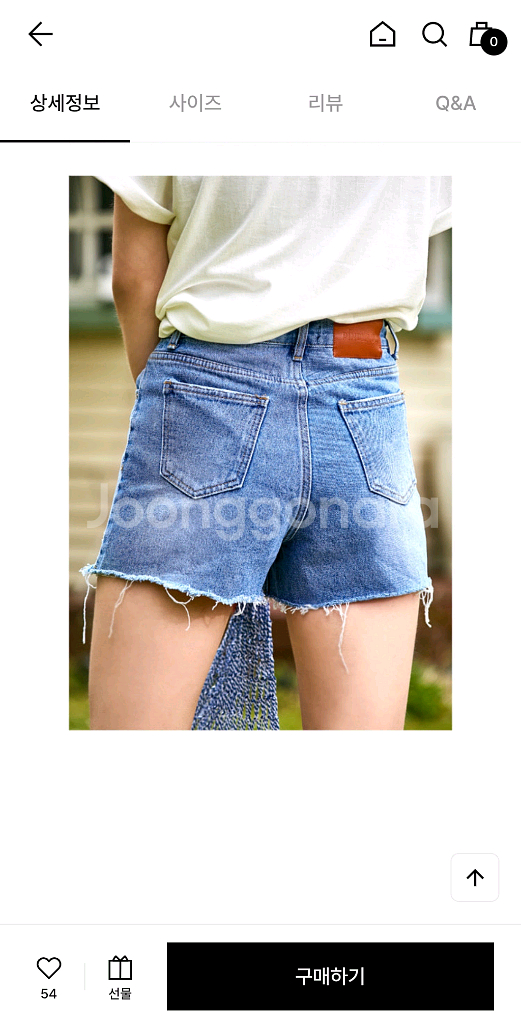 핀블랙 데님 숏팬츠 S 새상품--1