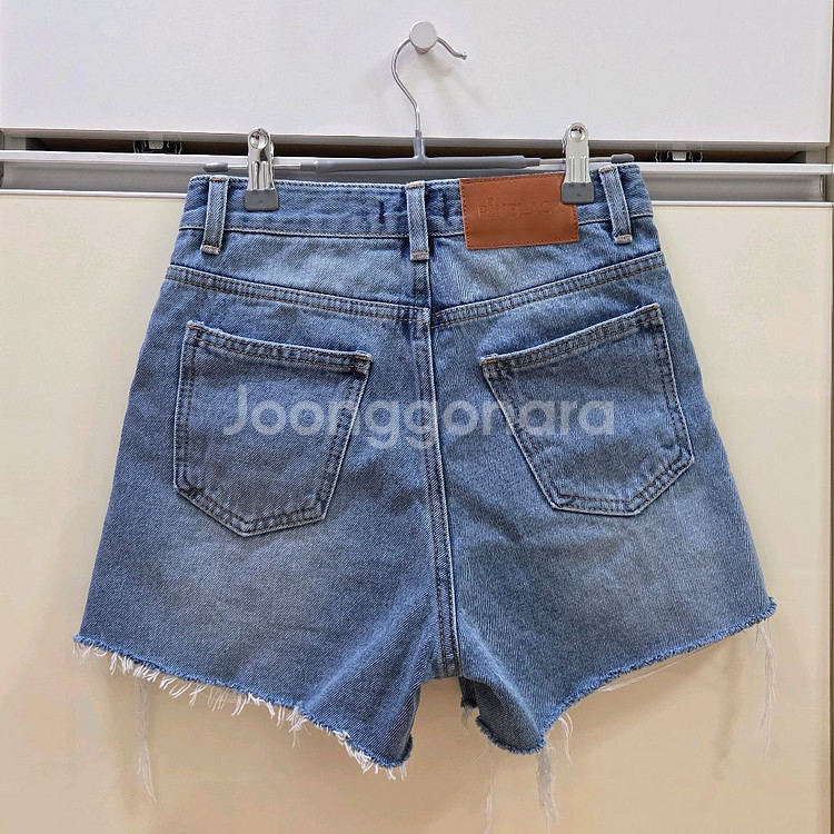 핀블랙 데님 숏팬츠 S 새상품--4