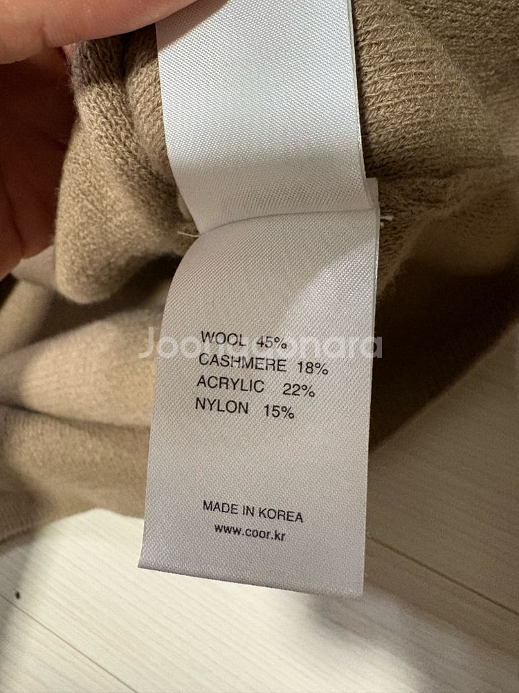 쿠어 탑필 캐시미어 라운드 니트--3