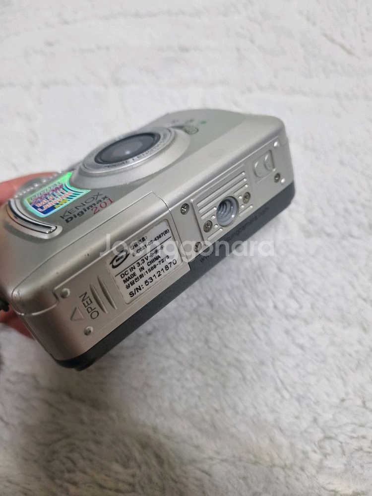 삼성 케녹스 Digimax 201 실버 카메라 레트로--3