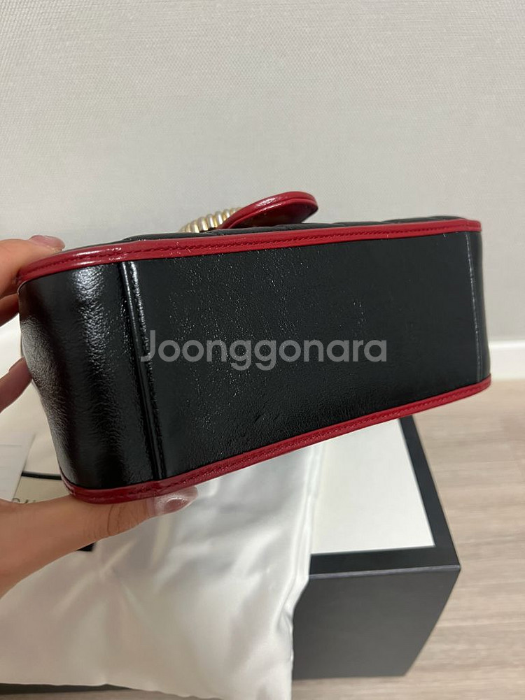 구찌 마몬트 탑핸들백 스몰 블랙 시즌--2