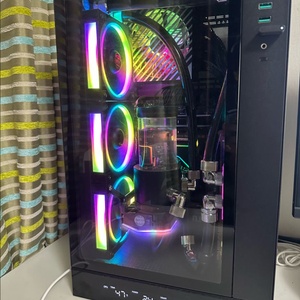9800x3d,4080 커스텀수냉PC