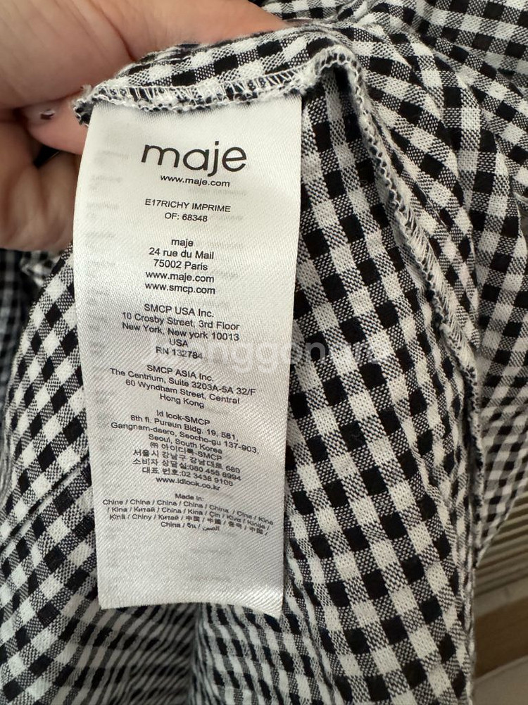 마쥬(maje) 체크 리본 원피스 판매--3